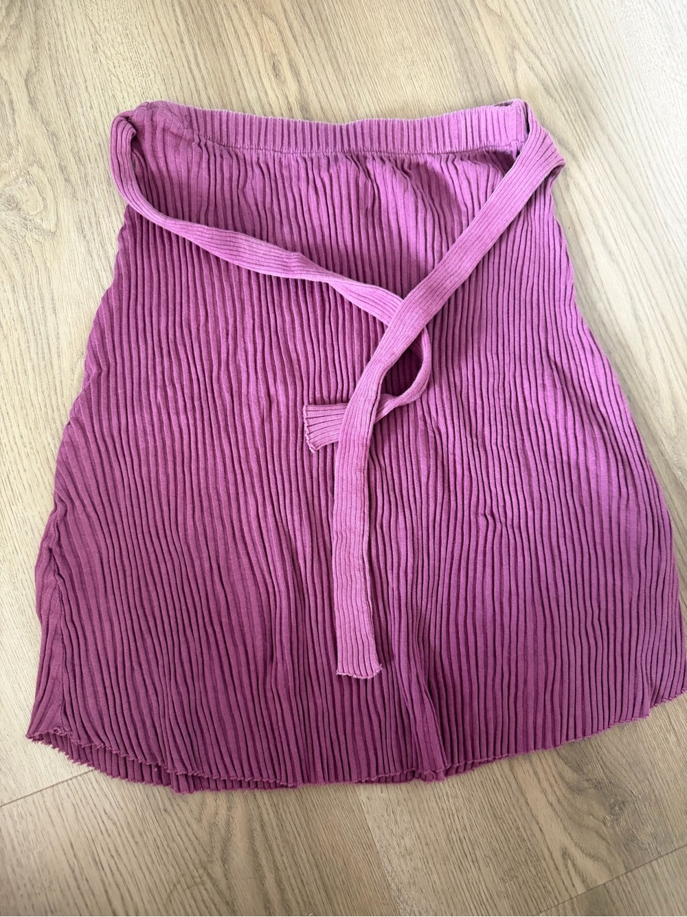 Zara girls- Pleated Pink/Purple Skirt with Waist Tie, size 11-12